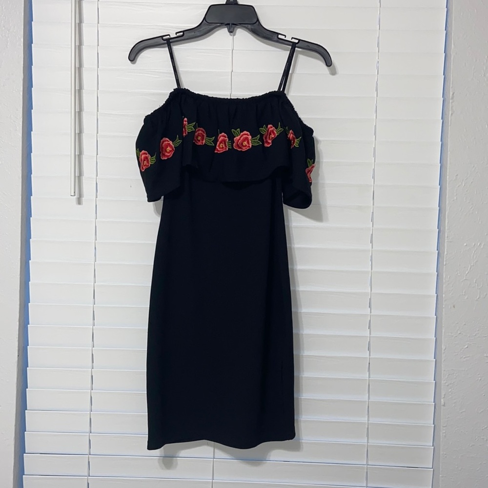 Papaya Rose Off the shoulder mini dress